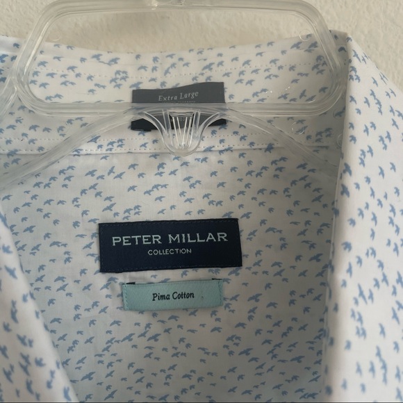 Peter Millar Collection Bird Pattern Short Sleeve Button Down Shirt - Picture 3 of 5